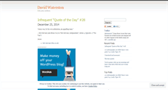 Desktop Screenshot of blog.davidwaterston.com