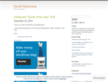 Tablet Screenshot of blog.davidwaterston.com